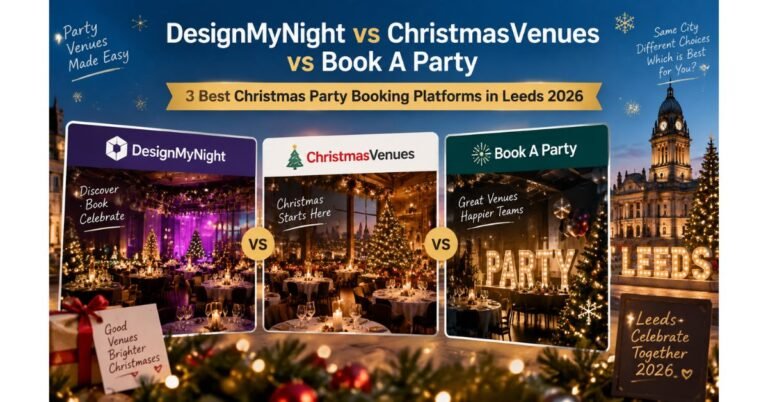 DesignMyNight vs ChristmasVenues vs Book A Party